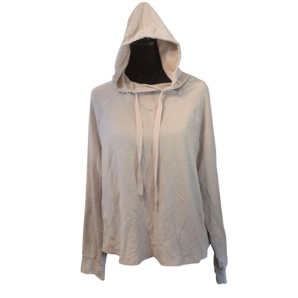 Athleta Clean Girl Soft Peach Gym French Terry Crossover Hoodie, Size 1X